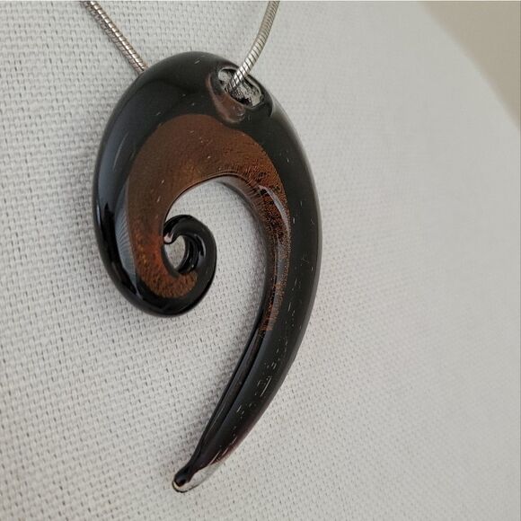 Lia Sophia Necklace with Murano Glass Pendant #0032 - Picture 4 of 12